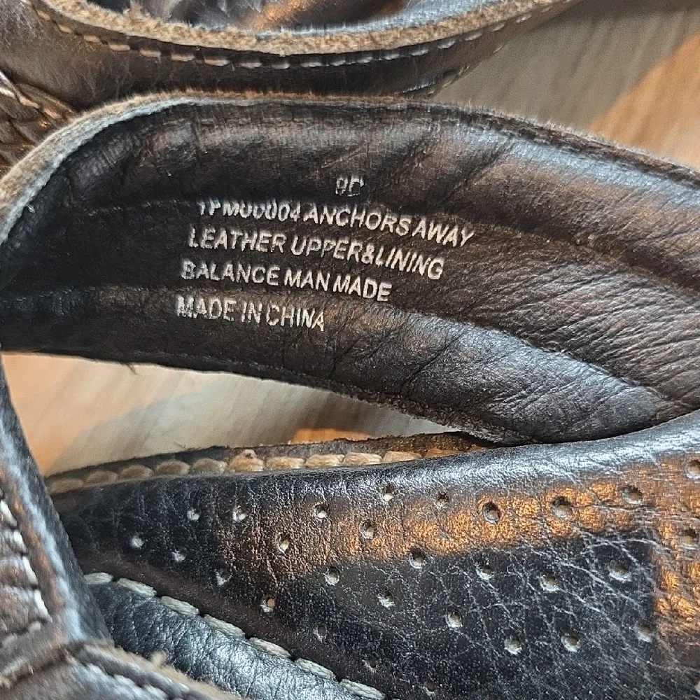 Tommy Bahama Black Leather Sandals